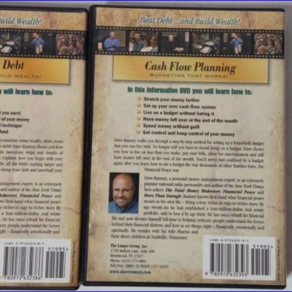 Dave Ramsey: CASH FLOW PLANNING & DUMPING DEBT - 2 DVDs Men Women All NIP - Picture 6 of 6